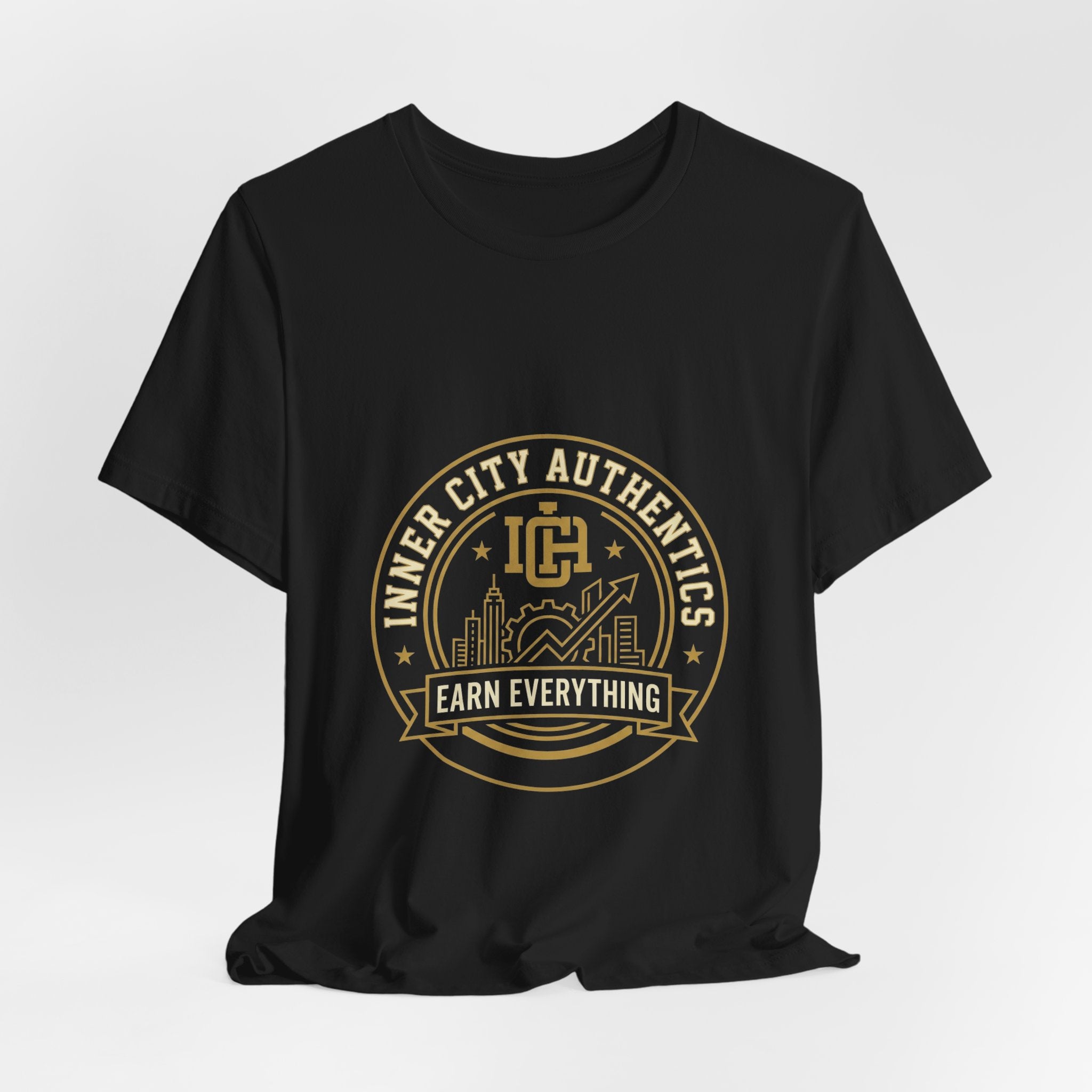 ICA — Earn Everything Varsity Tee (Gold/Black)